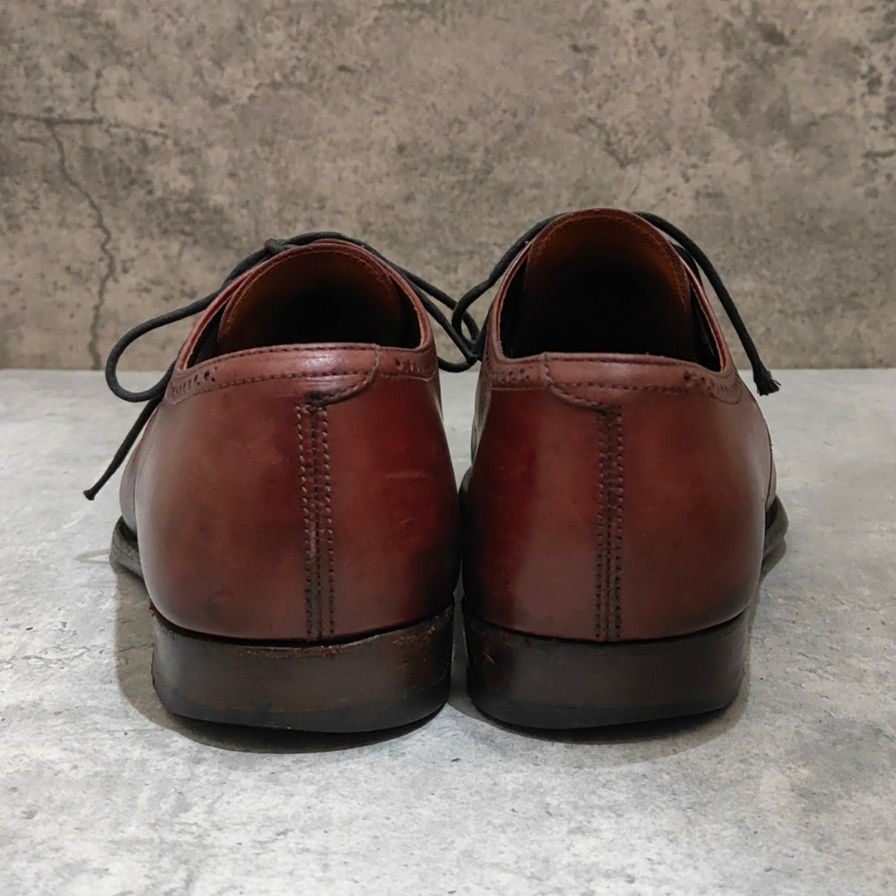 クロケット＆ジョーンズ シャドウェル プレーントゥ Ｖフロント バーガンディ サイズUK7.5D メンズ CROCKETT&JONES ビジネスシューズ 約26.0cm【LA】【中古】