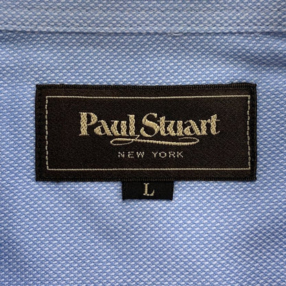 極美品◆ポールスチュワート シャツ 長袖 綿 メンズ ブルー サイズL Paul Stuart 【AFB3】