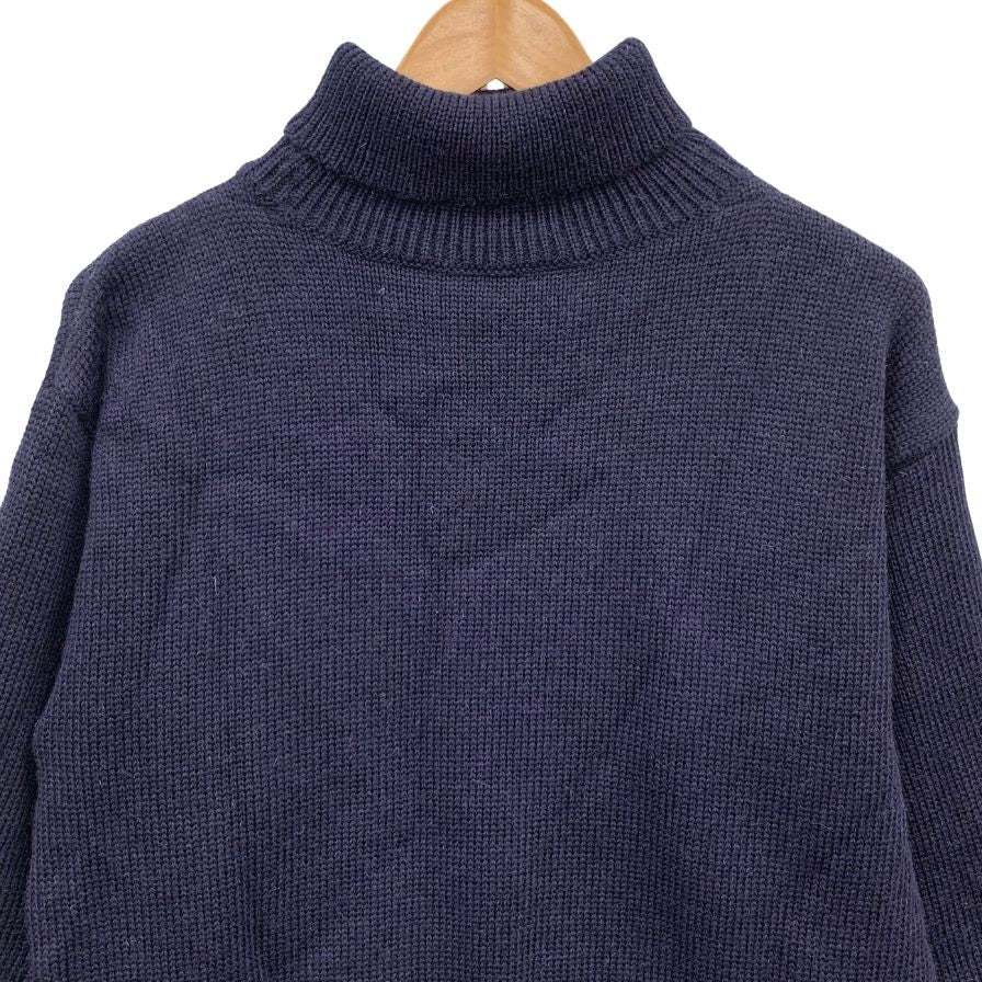 美品◆ニッフィー ニット タートルネックニット ウール サイズM メンズ ブルー Niffi 【AFB2】