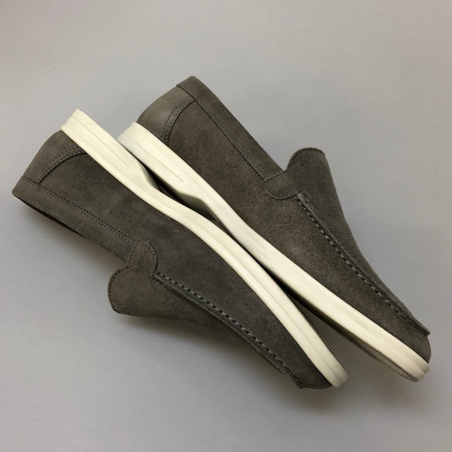 ブリッラ ペル イル グスト スリッポン スエード  ポルトガル製 メンズ サイズ40 グレー Brilla per il gusto 約25.0cm【AFD6】