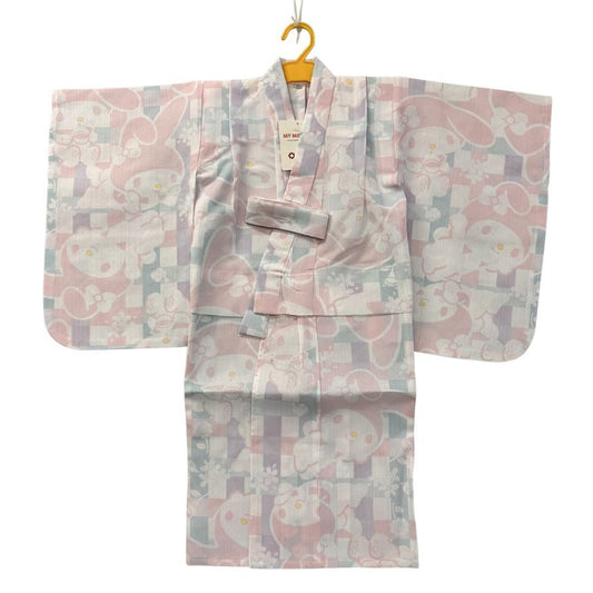 ふりふ 浴衣 サンリオ マイメロディ サイズ100 レディース キッズ ピンク系【AFB10】【中古】