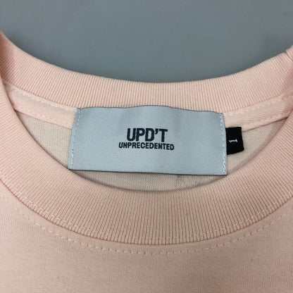 美品◆ユーピーディーティー アンプレセデンティド Tシャツ プリントデザイン ピンク系 サイズ1 メンズ UPD'T UNPRECEDENTED 【AFB39】