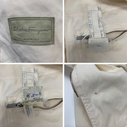美品◆サルヴァトーレ フェラガモ コーチジャケット メタル釦 ホワイト メンズ 48サイズ Salvatore Ferragamo 【AFB1】