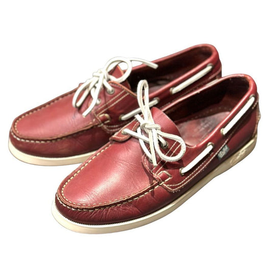 パラブーツ レザーデッキシューズ バース バーガンディ  メンズ UK7 PARABOOT ビジネスシューズ 約25.5cm【LA】【中古】