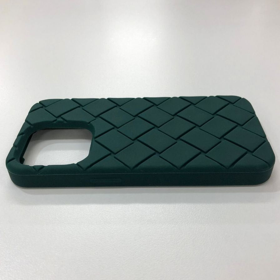 ボッテガヴェネタ iPhoneケース iPhone15Pro ラバー イントレチャート グリーン系 BOTTEGA VENETA【AFI10】【中古】