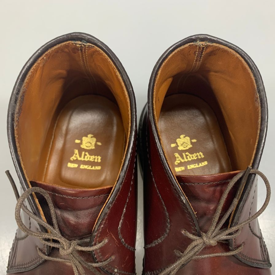 オールデン レザーシューズ チャッカブーツ 1339 コードバン メンズ サイズ7.5 ブラウン系 ALDEN ブーツ 約25.5cm【LA】【中古】