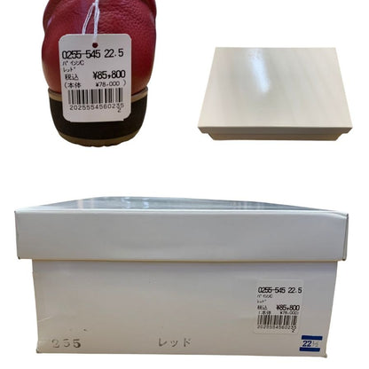 新宿屋 レザーシューズ パイソン 0255-545 サイズ22.5cm レディース レッド shinjukuya 約22.5cm【7F3-1】