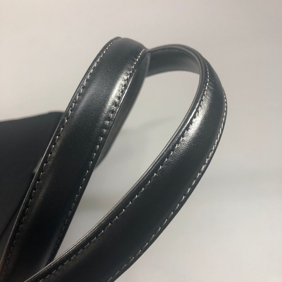 ランバン オンブルー トートバッグ ビジネス ファスナー ナイロン×レザーコンビ メンズ ブラック LANVIN【AFE1】