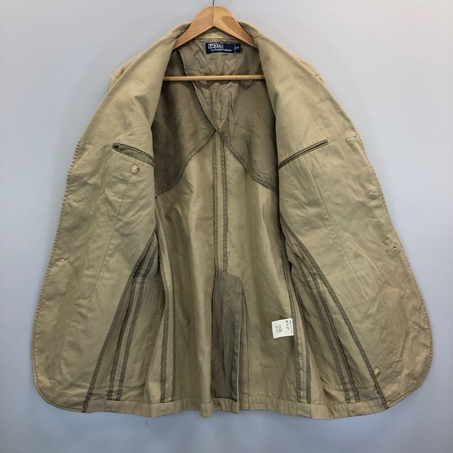 美品◆ポロラルフローレン テーラードジャケット 90S 3B ベージュ メンズ サイズM Polo Ralph Lauren 【AFB9】
