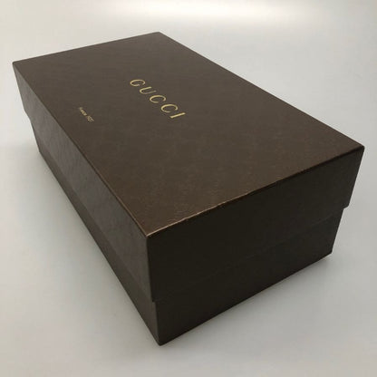 グッチ レザーシューズ 269646 カーフ 内羽根 プレーントゥ ブラウン サイズ4.5 GUCCI 約23.5cm【AFD5】