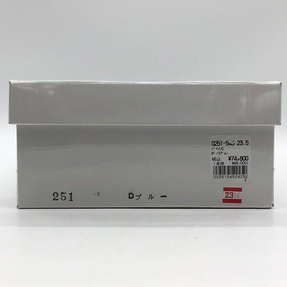 新宿屋 レザースニーカー レザー×パイソン 0251-545 23.5cm レディース ダークブルー shinjukuya 約23.5cm【7-17】