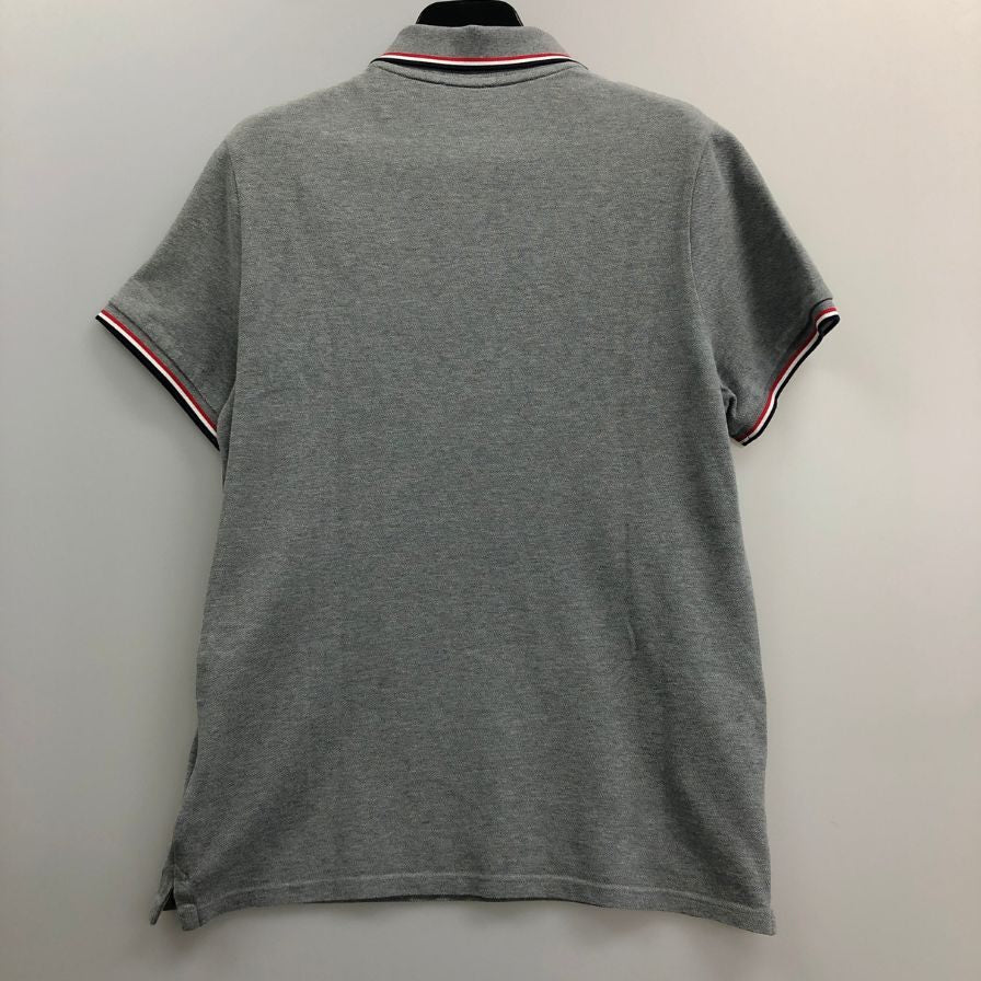 美品◆モンクレール ポロシャツ MAGLIA POLO MANICA CORTA グレー系 メンズ サイズM MONCLER 【AFB36】