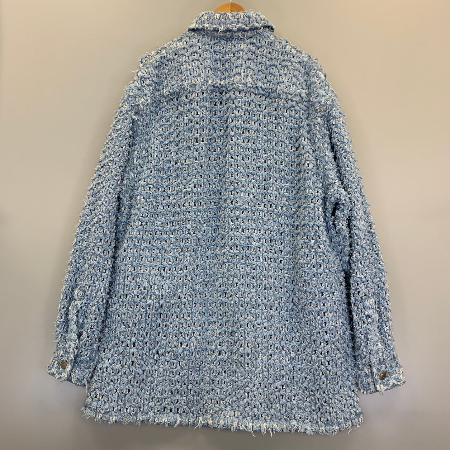 極美品◆ステラマッカートニー 24年 コート デニム生地 ブルー レディース サイズS STELLA McCARTNEY 【AFA2】