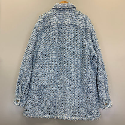 極美品◆ステラマッカートニー 24年 コート デニム生地 ブルー レディース サイズS STELLA McCARTNEY 【AFA2】