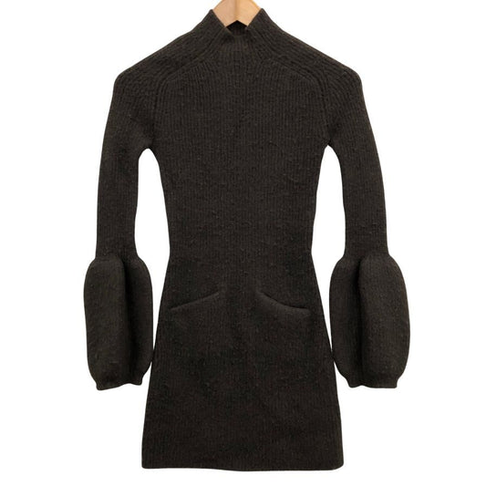 中古■アレキサンダーワン ワンピース 22FW ウール カシミア ニット 長袖 変形 ロング丈 ブラウン レディース サイズXS Alexander Wang 【AFB6】