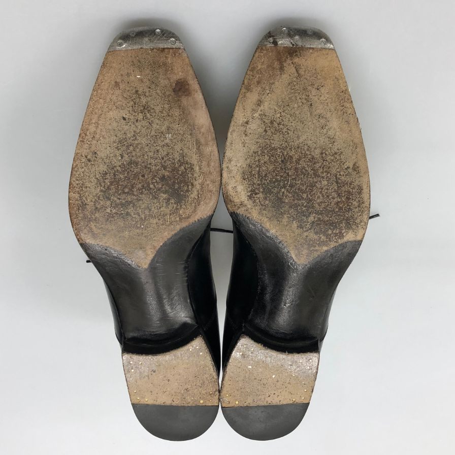 ナポリターノ ラケーレ レザーシューズ キャップトゥ メンズ サイズ7 ブラック Napolitano Rachele【AFC31】【中古】