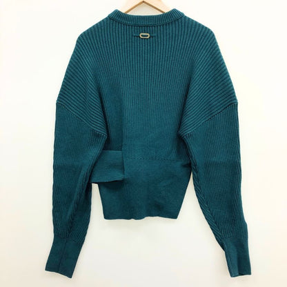 極美品◆ディーゼル ロングスリーブニット ベルト付き グリーン レディース サイズS DIESEL 【AFB24】