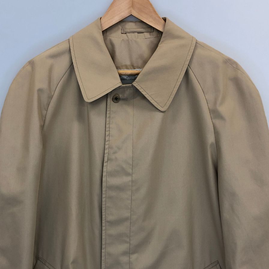 美品◆アクアスキュータム バルカラーコート 70S アクア5 ヴィンテージ イングランド製 ベージュメンズ サイズ36 Aquascutum 【AFB1】