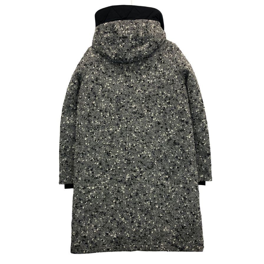 美品◆ヘルノ コート ラミナー ツイード ウール 中綿 ハーフ丈 ジャケット グレー メンズ サイズ42 HERNO Laminar 【AFA9】