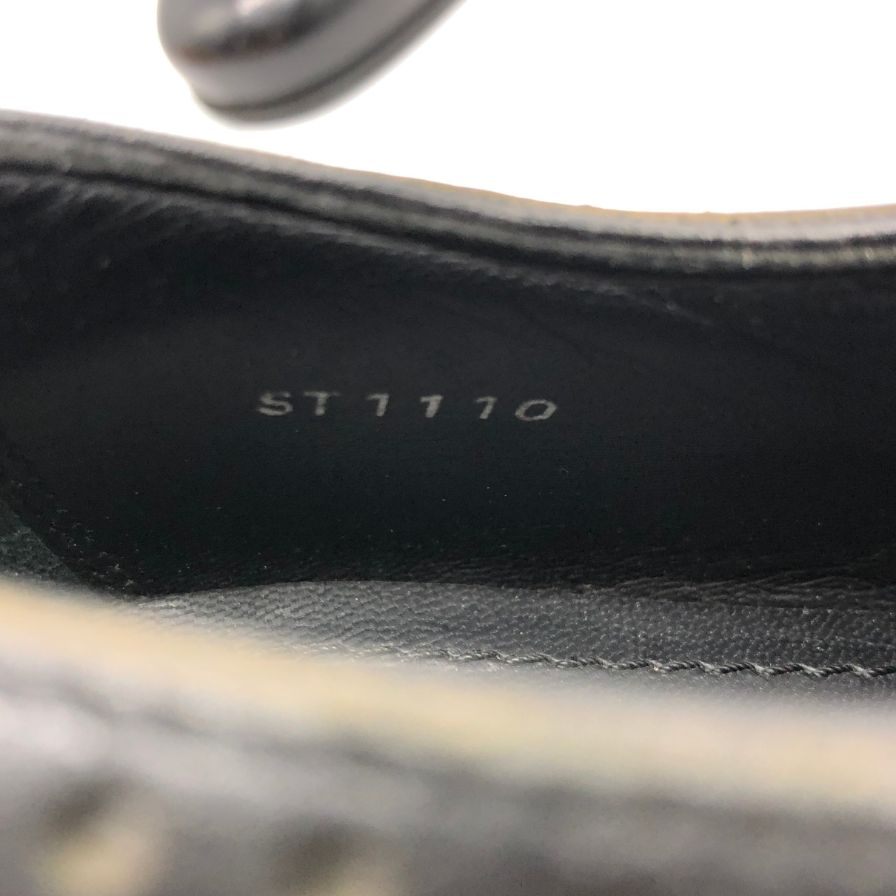 ルイ ヴィトン レザーシューズ ダブルモンク ST1110 カーフ メダリオン メンズ ブラック サイズUK5.5 LOUIS VUITTON 約24.5cm【PTM】