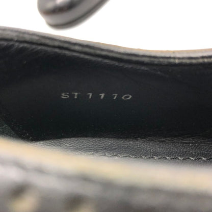 ルイ ヴィトン レザーシューズ ダブルモンク ST1110 カーフ メダリオン メンズ ブラック サイズUK5.5 LOUIS VUITTON 約24.5cm【PTM】