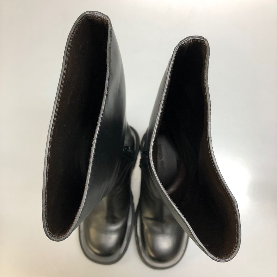 ボッテガヴェネタ ロングブーツ レザー ブラック レディース サイズ 37 BOTTEGA VENETA 約24.0cm【AFI30】