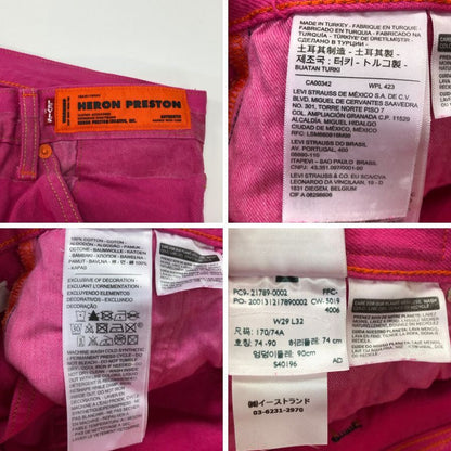 リーバイス ヘロンプレストン デニムパンツ 501 メンズ ピンク サイズW29L32  LEVI'S 【AFB11】
