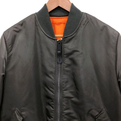 中古◆アルファインダストリーズ MA-1 20004 リバーシブル メンズ カーキ サイズL ALPHA INDUSTRIES 【AFA11】