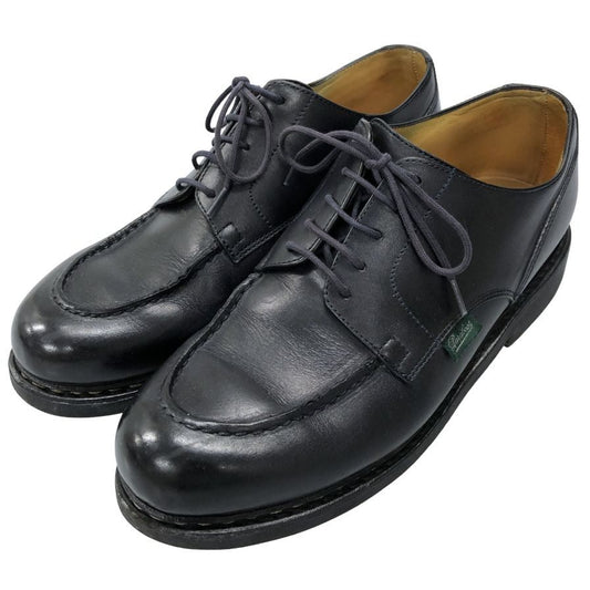 パラブーツ レザーシューズ シャンボード Uチップ カーフ ブラック メンズ サイズUK7 Paraboot CHAMBORD ビジネスシューズ 約25.5cm【LA】【中古】