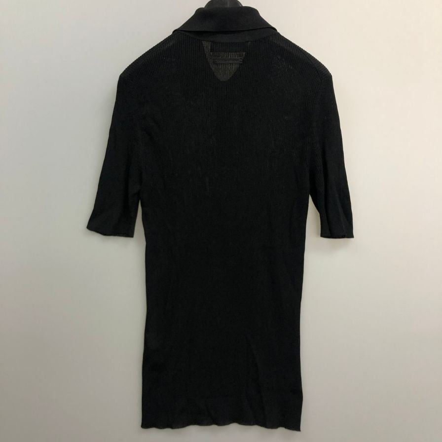美品◆ドルチェ＆ガッバーナ ポロシャツ ニット メンズ ブラック サイズ48 DOLCE＆GABBANA 【AFB4】