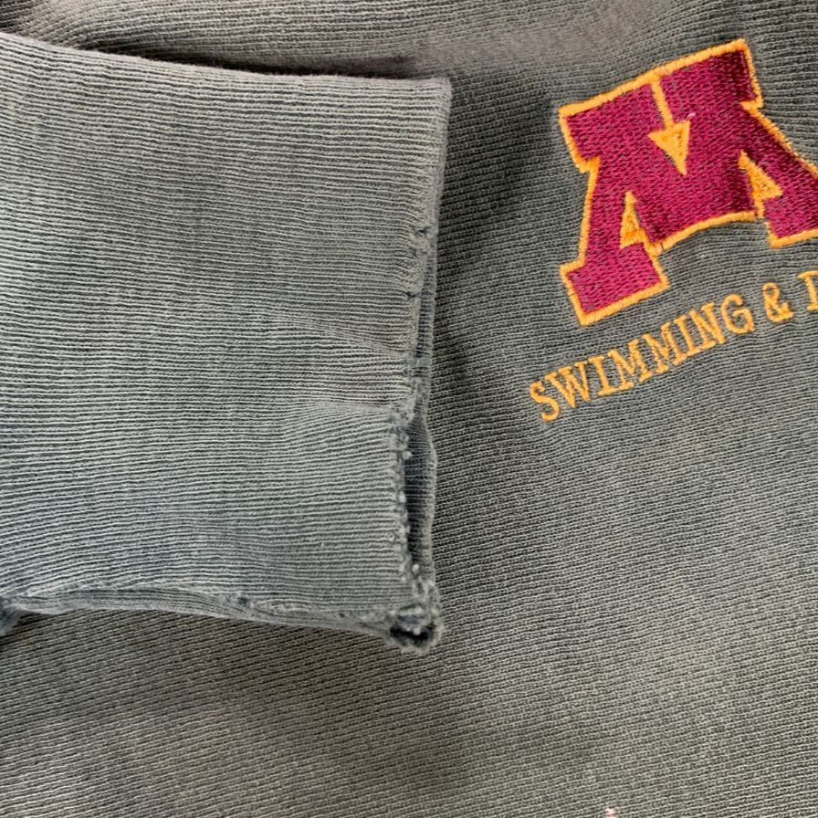 中古◆チャンピオン リバースウィーブ 90S スウェット SWIMMING&DIVING グリーン メンズ サイズXXL Champion REVERSE WEAVE 【AFB52】