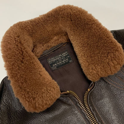 極美品◆ザリアルマッコイ フライトレザージャケット Type G-1 メンズ ブラウン サイズ38 THE REAL McCOY’S 【AFG1】