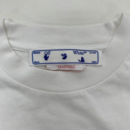 極美品◆オフホワイト グラフィック ロゴTシャツ 23SS OWAA089S23JER017 メンズ サイズM ホワイト OFF-WHITE 【AFB19】