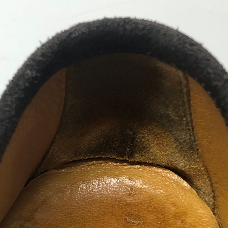 エルメス パンチングロゴ ローファー スエード グレー サイズ41ハーフ Hermès 約26.5cm【AFC9】