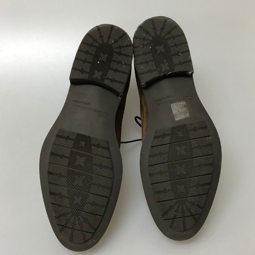 サントーニ チャッカブーツ スエード プレーントゥ メンズ ブラウン サイズUK7.5 Santoni 約26.0cm【PTM1】