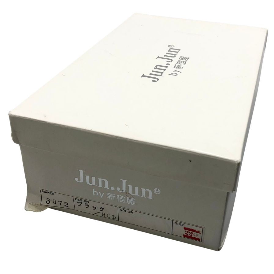 ジュンジュンバイ新宿屋 レザーパンプス レザー 3072 レッド×ブラック サイズ23.5cm レディース Jun.Jun by shinjukuya 約23.5cm【7-10】