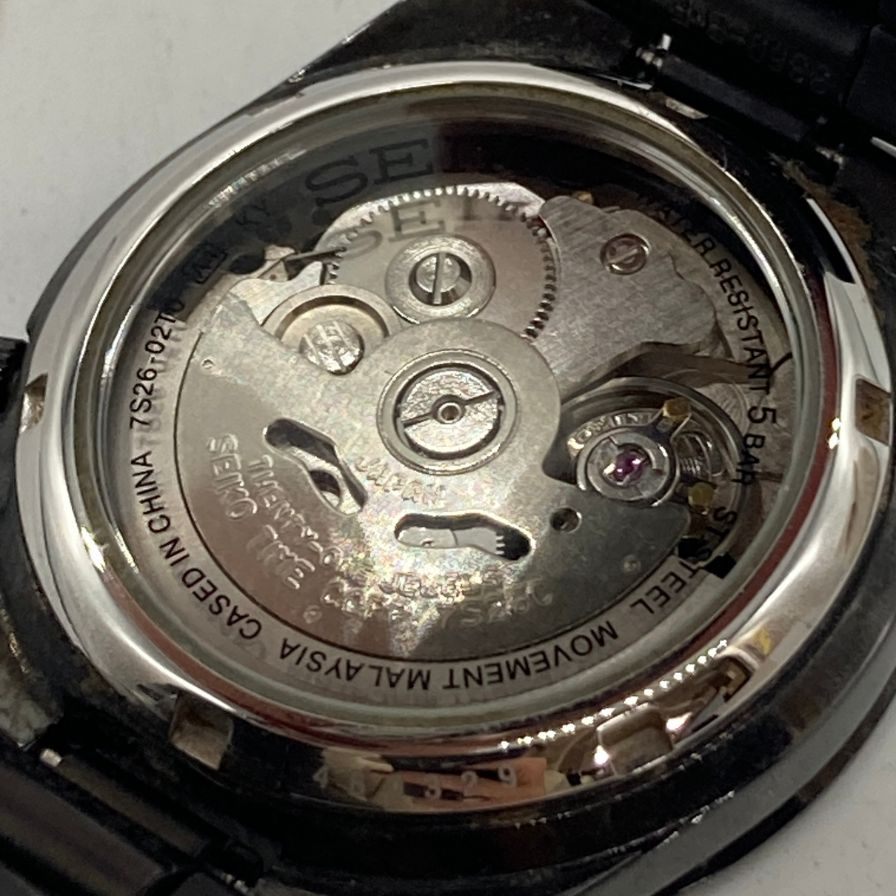 セイコー SNKE03K1 オートマティック カレンダー 自動巻き 裏スケルトン 時計 SEIKO【AFI7】【中古】