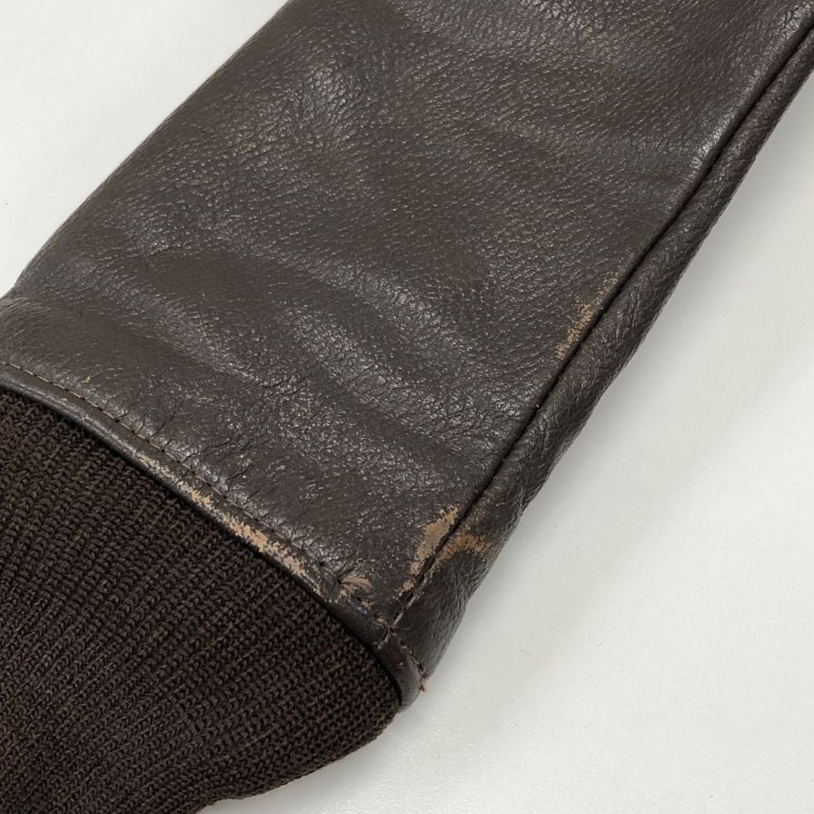 美品◆ブリルブロス レザージャケット TYPE G-1 MIL-J-7823E IDEALジップ サイズ40 メンズ ブラウン BRILL BROS 【AFG1】