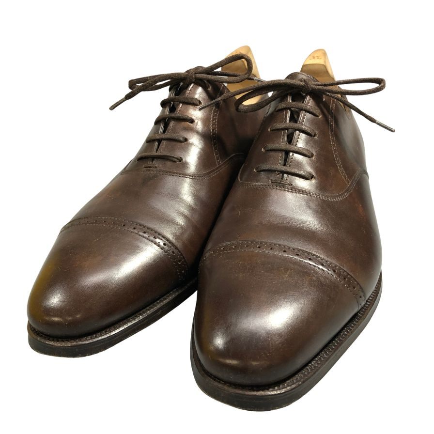 ジョンロブ フィリップ2 レザーシューズ ミュージアムカーフ ブラウン 6E JOHNLOBB ビジネスシューズ 約24.5cm【LA】【中古】