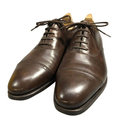 ジョンロブ フィリップ2 レザーシューズ ミュージアムカーフ ブラウン 6E JOHNLOBB ビジネスシューズ 約24.5cm【LA】【中古】