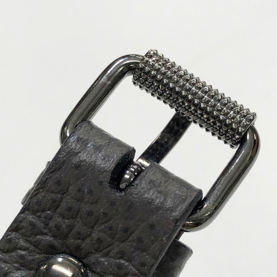 クリスチャンルブタン レザーブレスレット スタッズ ブラウン×レッド レディース Christian Louboutin