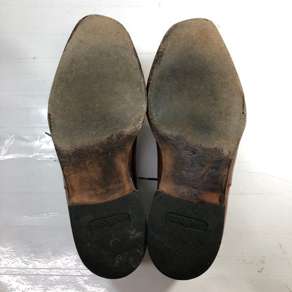 グレンソン レザーシューズ ストレートチップ 22346 カーフ ブラウン  サイズUK5.5F GRENSON 約24.0cm【AFC44-2】