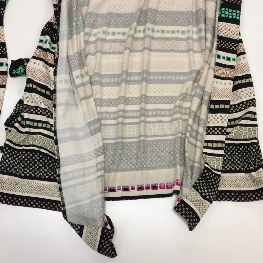 美品◆ダイアンフォンファスティンバーグ カシュクール ワンピース レディース 総柄 サイズ2 DIANE VON FURSTENBERG 【AFB1】