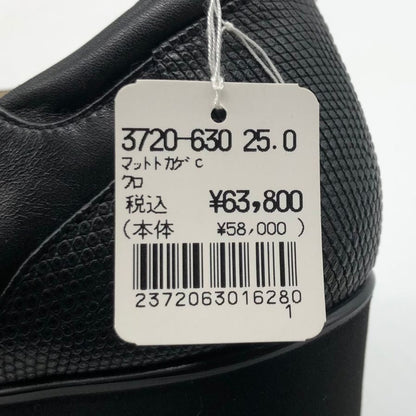 新宿屋 スニーカー レザー 3720 トカゲ ブラック サイズ25.0 レディース shinjukuya 約25.0cm【7-19】
