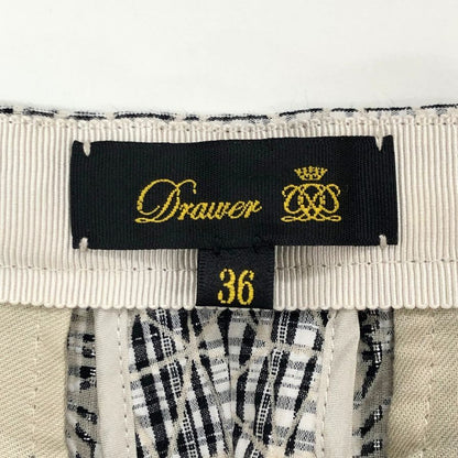 ドゥロワー ジオメトリックチェックパンツ 総柄 レディース サイズ36 DRAWER 【AFB1】