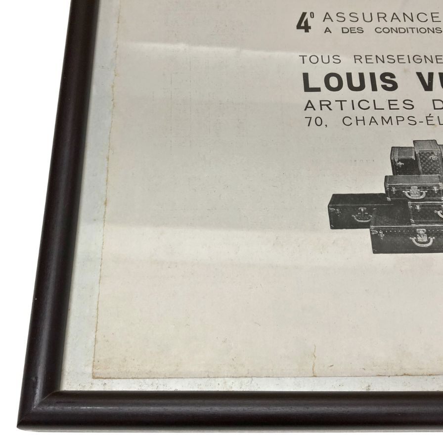ルイヴィトン ポスター モノグラム トランク 1932年代 ヴィンテージ 額付き Louis Vuitton【AFE13】【中古】