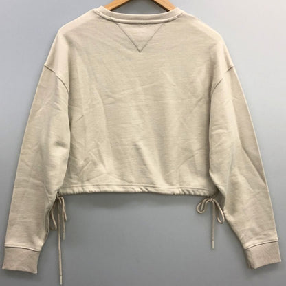 美品◆トミージーンズ スウェット クロップド丈 サイドレース アイボリー レディース サイズS TOMMY JEANS 【AFB5】