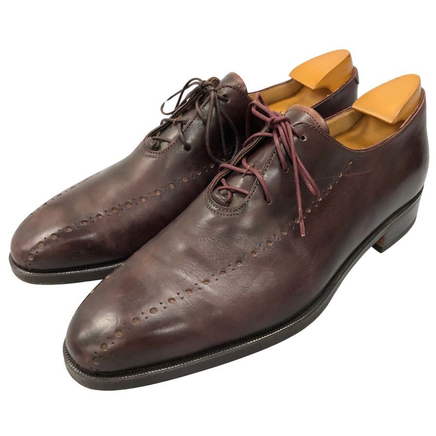 ベルルッティ レースアップシューズ パンチング バーガンディ サイズ36  Berluti 約22.5cm【AFC44-2】