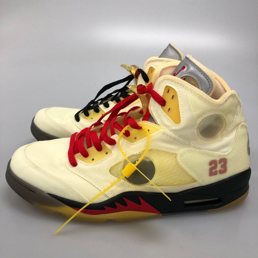 ナイキ エア ジョーダン 5 レトロ SP DH8565 100 オフホワイト 31cm NIKE AIR JORDAN 5 RETRO SP 約31+cm【AFD15-2】