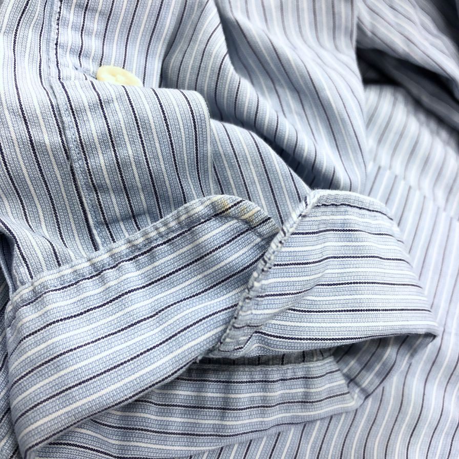 ポロ ラルフローレン シャツ ストライプ ブルー系 ポニータブ メンズ サイズL Polo Ralph Lauren【LA】
